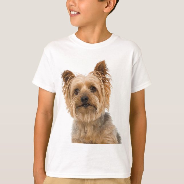 Yorkshire Terrier Puppy Hund Kärlek Yorkies Kids Tee Shirt (Framsida)