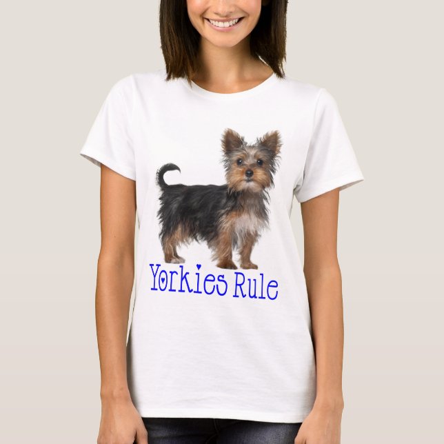 Yorkshire Terrier Puppy Hund Yorkies Tee Shirt (Framsida)