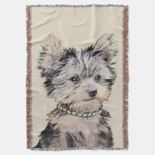 Yorkshire Terrier Puppy Painting Original Hund Art Filt