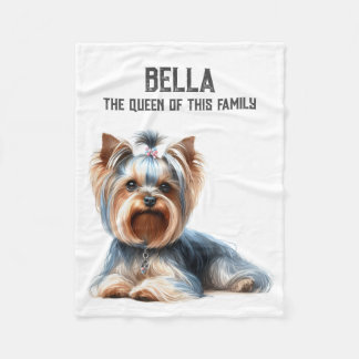Yorkshire Terrier - QUEEN OF DENTHE FAMILY Fleecefilt