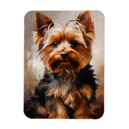 Yorkshire Terrier Realism Art Porträtt Magnet