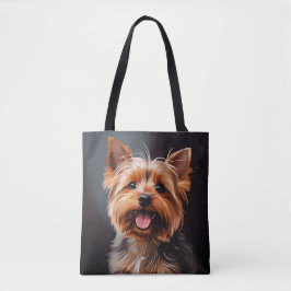 Yorkshire Terrier Realism Art Porträtt Tygkasse