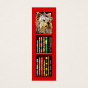 Yorkshire Terrier Red Bookmark Litet Visitkort