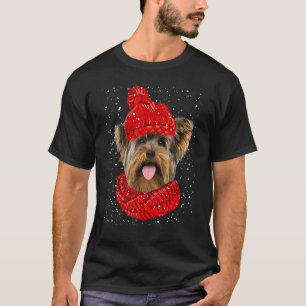 Yorkshire Terrier Red Winter Hat jul Scarf D T Shirt