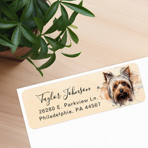 Yorkshire Terrier Returadressetikett Returadress Etikett