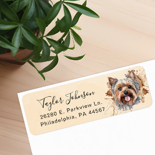 Yorkshire Terrier Returadressetikett Returadress Etikett