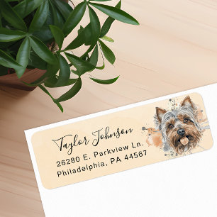 Yorkshire Terrier Returadressetikett Returadress Etikett