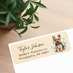 Yorkshire Terrier Returadressetikett Returadress Etikett