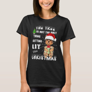 Yorkshire Terrier Santa Cap T Shirt
