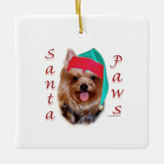 Yorkshire Terrier Santa Tassar Julgransprydnad Keramik