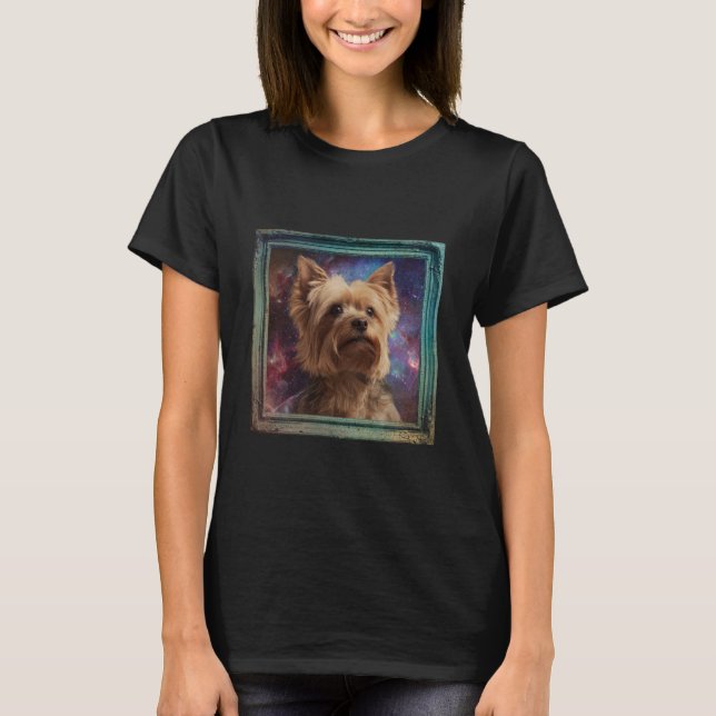Yorkshire Terrier Space T Shirt (Framsida)