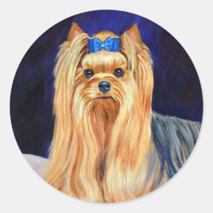 Yorkshire Terrier Stickers Runt Klistermärke
