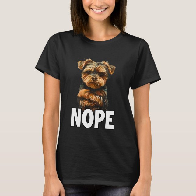 Yorkshire Terrier T, fun dog walking outfit for do T Shirt (Framsida)
