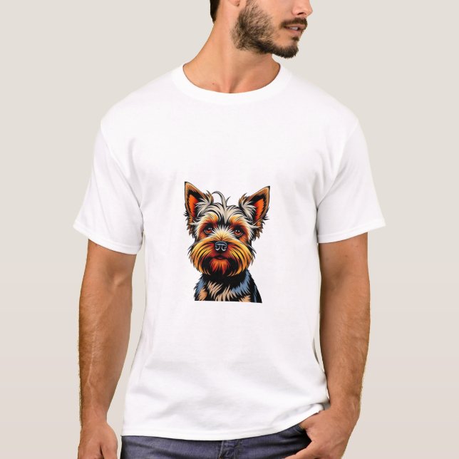 Yorkshire Terrier T Shirt (Framsida)
