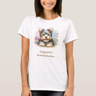 Yorkshire Terrier T-Shirt med Citat