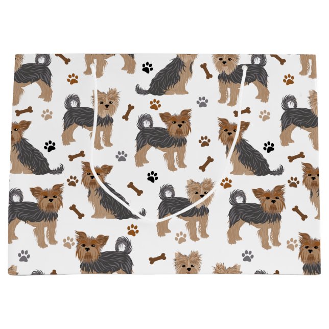 Yorkshire Terrier Tass och Bones Yorkie Hund (Framsidan)