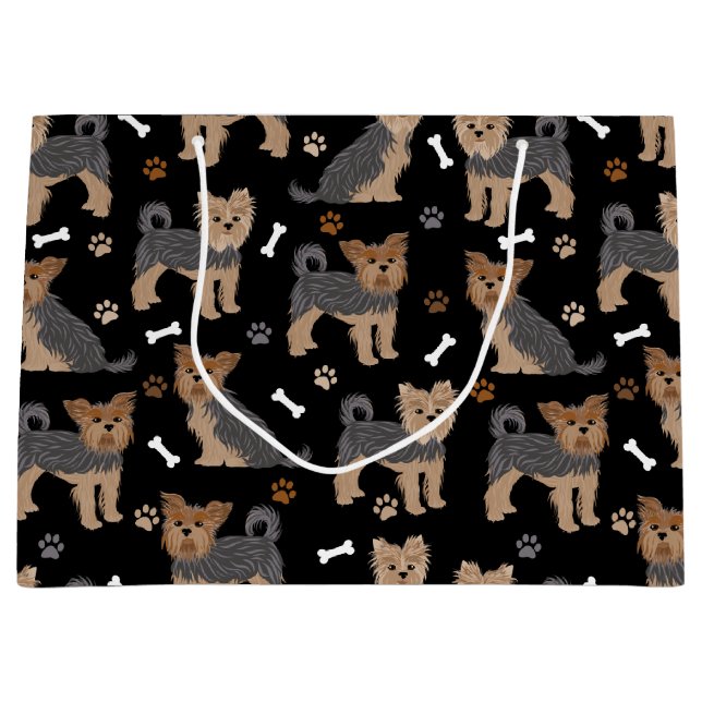 Yorkshire Terrier Tass och Bones Yorkie Hund (Framsidan)