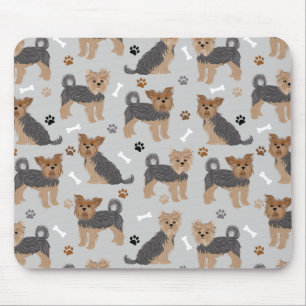 Yorkshire Terrier Tass och Bones Yorkie Hund Musmatta