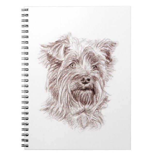 Yorkshire Terrier Teckning Anteckningsbok (Framsidan)