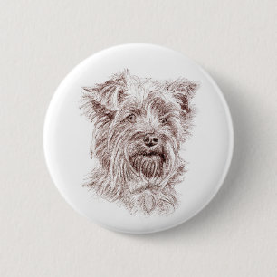 Yorkshire Terrier Teckning Knapp