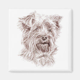 Yorkshire Terrier Teckning Magnet