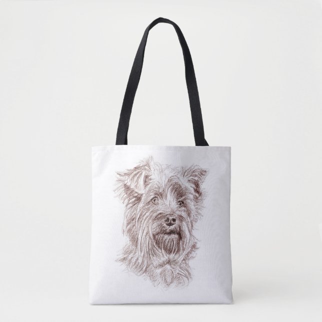 Yorkshire Terrier Teckning Tygkasse (Framsida)