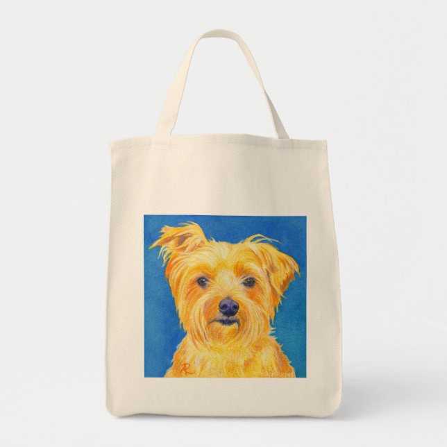 Yorkshire Terrier Tote Bag - "Sammy" Tygkasse (Framsidan)