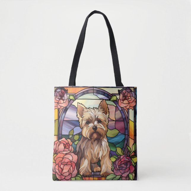 Yorkshire Terrier Tote Bag Tygkasse (Framsida)