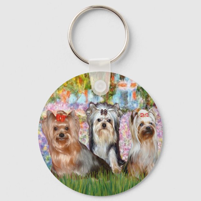 Yorkshire Terrier (tre) - Trädgård Nyckelring (Framsida)