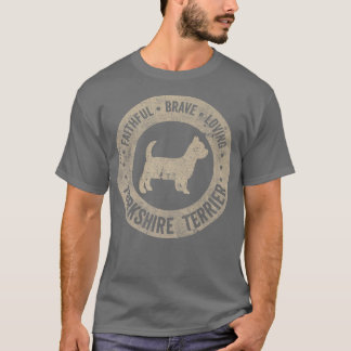 Yorkshire Terrier, trogen modig kärleksfull vintag T Shirt