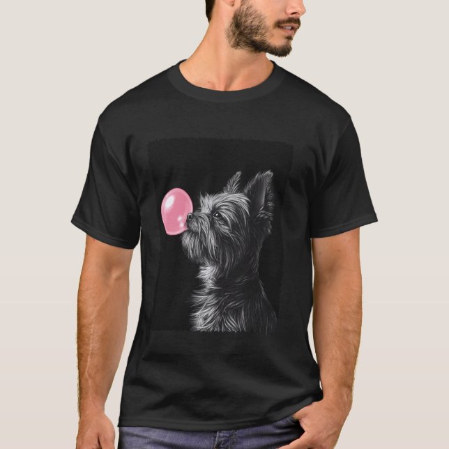 Yorkshire Terrier Tuggar Bubble Gum Rosa T Shirt (Framsida)