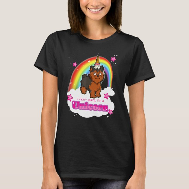 Yorkshire Terrier Unicorn Idea T Shirt (Framsida)