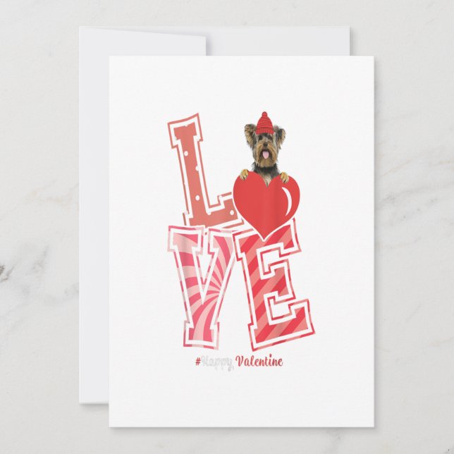 Yorkshire Terrier Valentines day Gift Meddelande (Framsida)