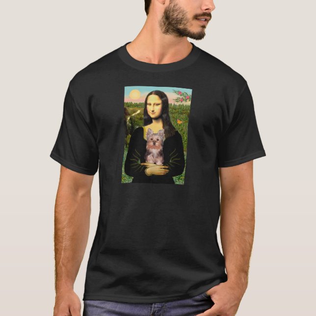 Yorkshire Terrier Valp - Mona Lisa Tee Shirt (Framsida)