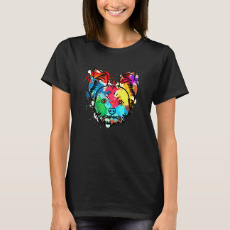 Yorkshire Terrier Vatten Färg Yorkie Hund Pain T Shirt