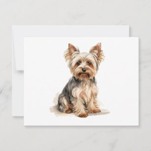 Yorkshire Terrier vattencolor print Yorkie hund ar