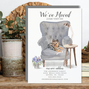Yorkshire Terrier Vi har flyttat Flytta Announceme Meddelande