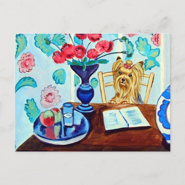 Yorkshire Terrier Vykort (Framsida)