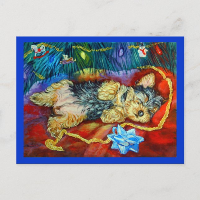 Yorkshire Terrier Vykort (Framsida)