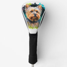 Yorkshire Terrier Watercolor Driver