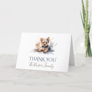 Yorkshire Terrier Watercolor - Tack Kort