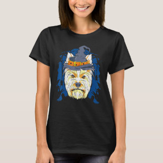 Yorkshire Terrier Witch Halloween Hund Women T Shirt