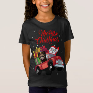 Yorkshire Terrier with Jultomten in Red Lastbil Do T Shirt