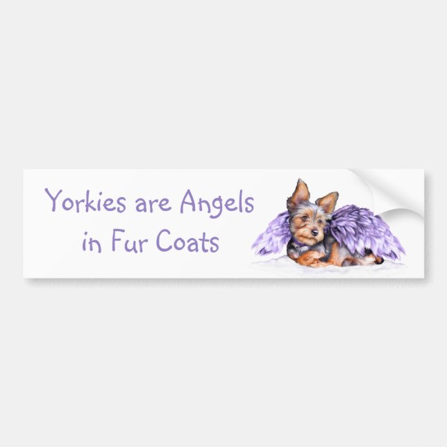 Yorkshire Terrier Yorkie Angel Bildekal (Framsidan)