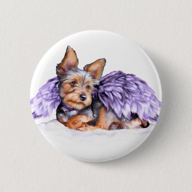 Yorkshire Terrier Yorkie Angel Knapp (Framsida)