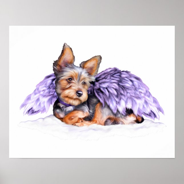 Yorkshire Terrier Yorkie Angel Poster (Framsidan)