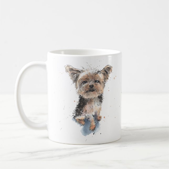 Yorkshire Terrier, Yorkie - Best Pappa personlig Kaffemugg (Vänster)