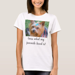 Yorkshire Terrier Yorkie gissningar Favorite Breed T Shirt
