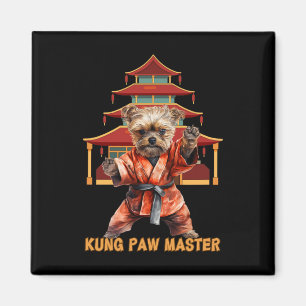 Yorkshire Terrier Yorkie Karate Kampsport Rolig Magnet