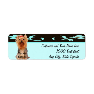 Yorkshire Terrier - Yorkie Kisses Returadress Etikett